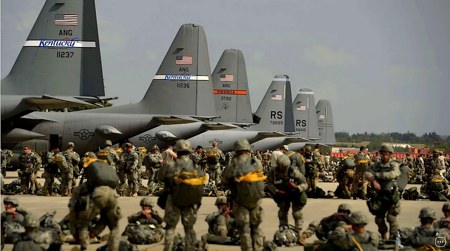 La base aérienne de Ramstein en Allemagne est un point de déploiement de puissance essentiel pour les Etats-Unis. La diminution des forces américaines stationnées en Allemagne annoncées par Donald Trump porte un nouveau coup à l'Otan. (SIPA USA/SIPAUSA/SIPA)