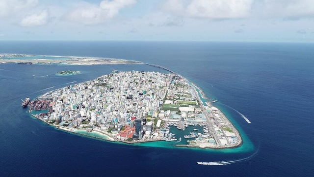 Vue aérienne de Malé, Capitale des Maldives le 1er Septembre - Crédits Chine Nouvelle/SIPA