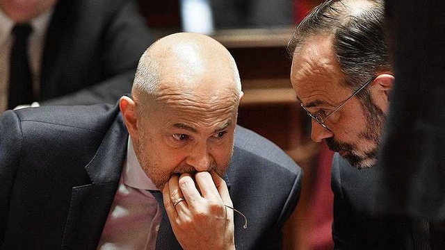 Laurent Pietraszewski, secrétaire d'Etat aux Retraites, et Edouard Philippe, Premier ministre, étudient un « cocktail de mesures » pour redresser les comptes du système de retraite.© Niviere David/ABACAPRESS.COM