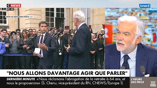 "On t’a remis à ta place !" : le message d'adieu de Pascal Praud à Gabriel Attal