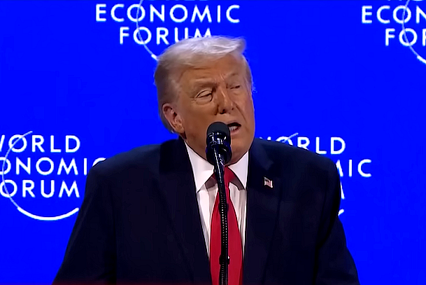 Donald Trump s'exprime face aux Européens, au forum de Davos