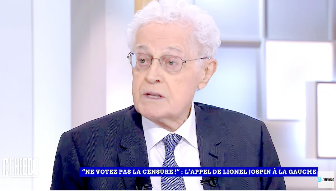 Censure, budget, "submersion migratoire"… Lionel Jospin s’exprime dans C l’hebdo