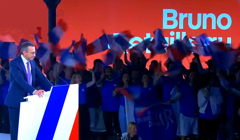 Bruno Retailleau promet de "remettre la France à l'endroit" lors de son premier meeting de campagne