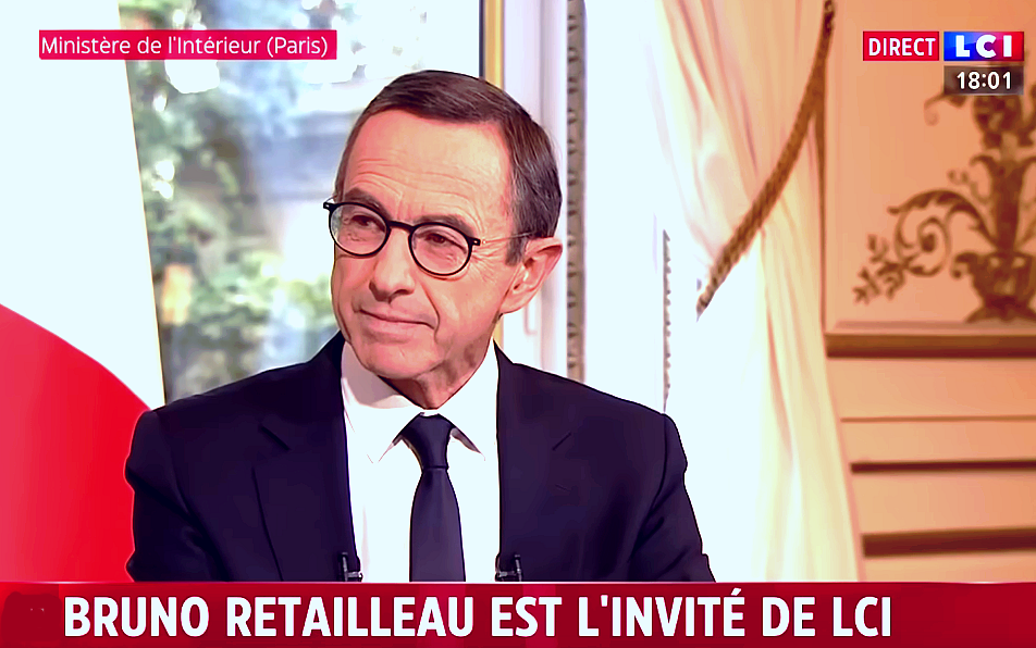 Bruno Retailleau, ministre de l'Intérieur, invité de Darius Rochebin