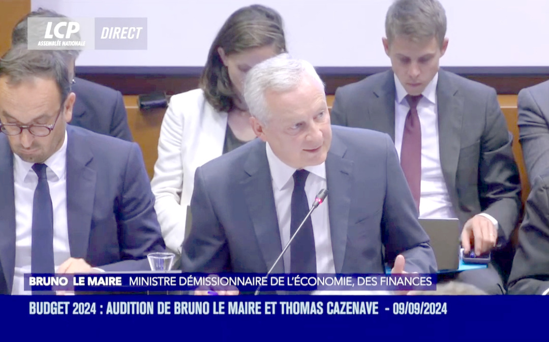  Bruno Le Maire est auditionné par la commission des finances à l'Assemblée - 9/09/2024