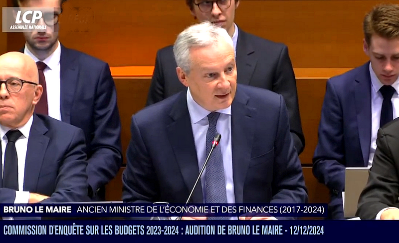 Bruno Le Maire : commission d'enquête sur le dérapage des finances publiques